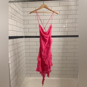 Pink Floral & Frills Dress